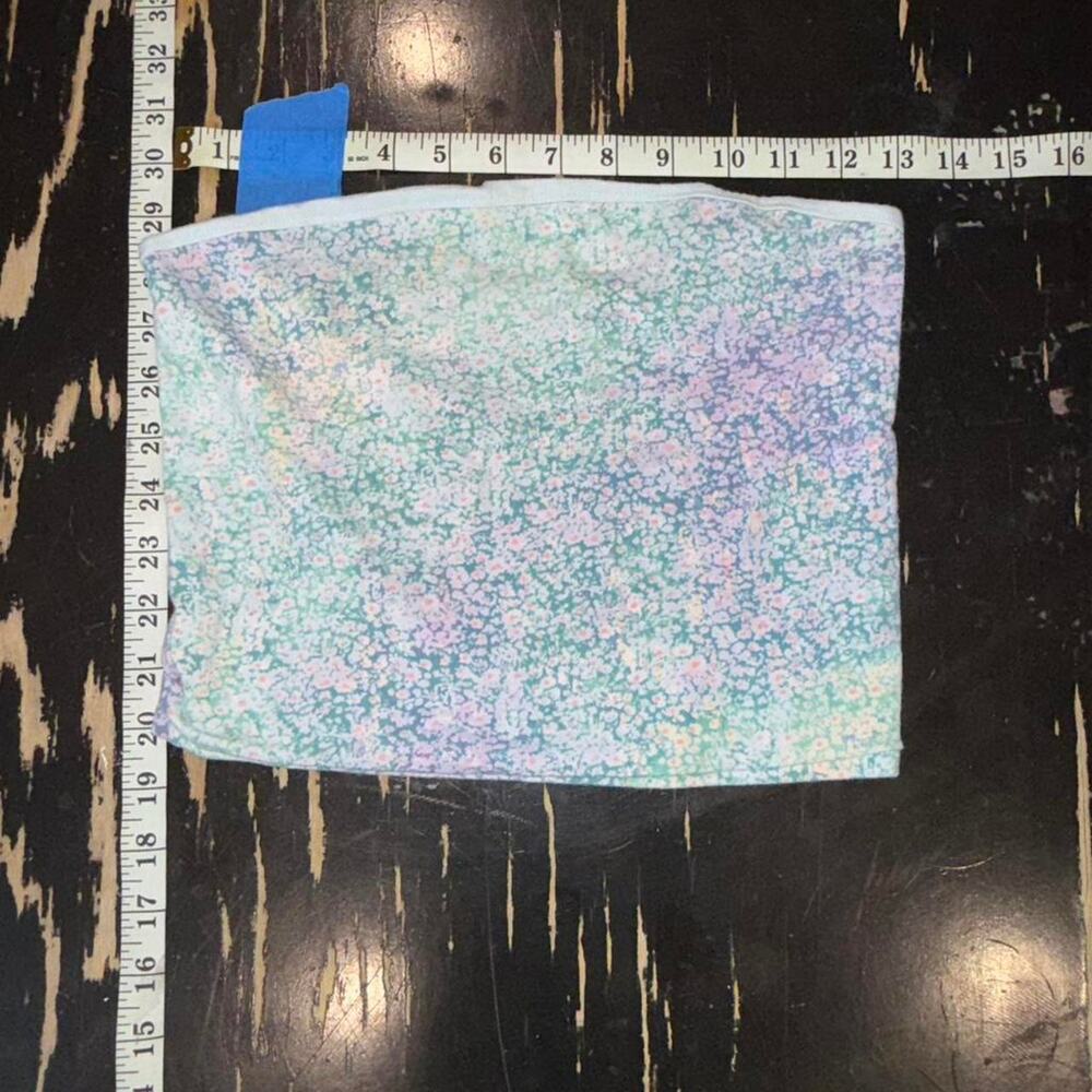 Wild Fabe Light Blue Floral Tub Top 95% Cotton Sarah Cameron Outer Banks Cute S